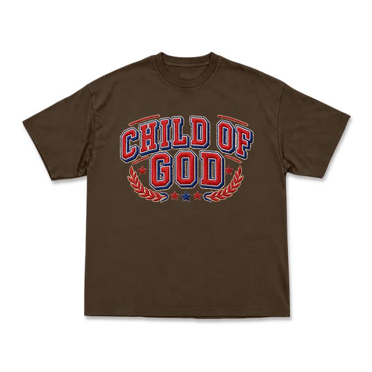 Child of God Varsity Crest T-Shirt - Coffee - US16-18(2XL) - image 14
