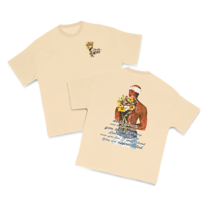 Dear Mama Homage Print T-shirt - Apricot - US16-18(2XL) - image 5