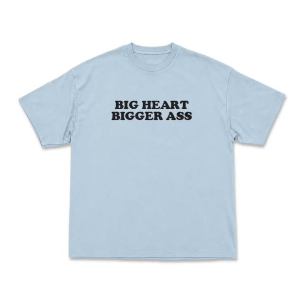 Big Heart Bigger Ass Oversized Crew Neck T Shirt - Light Blue - US16-18(2XL) - image 11