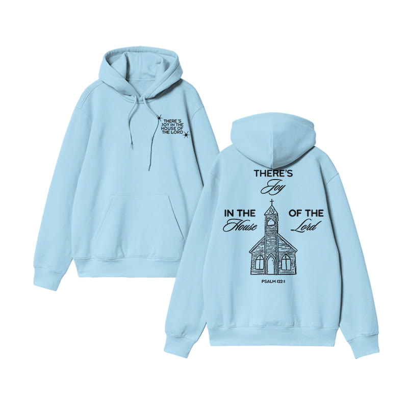 Unisex There's Joy In The House Of The Lord Print Hoodie - Blue - US16-18(2XL) - image 7