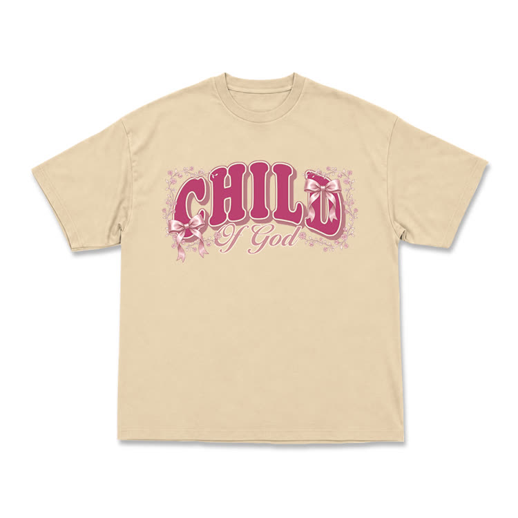 Faith Inspired Child of God Floral Graphic Short Sleeve T-Shirt - Apricot - US16-18(2XL) - image 5
