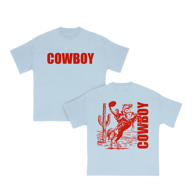 Unisex 100% Cotton COWBOY Print T-shirt