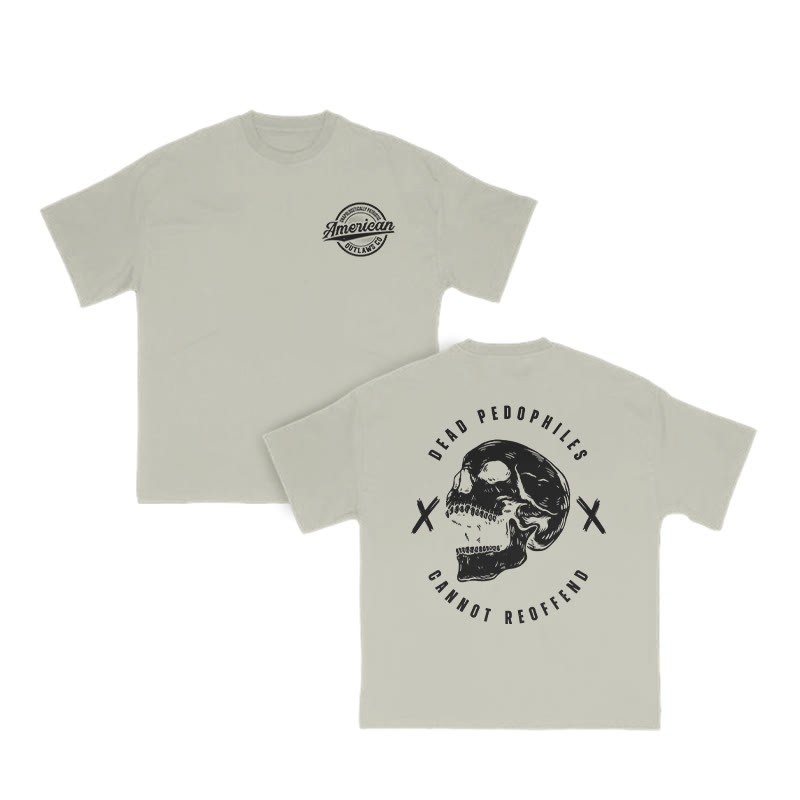 Dead Pedophiles Cannot Re-offend Streetwear Print T-shirt - Warm Grey - US16-18(2XL) - image 5