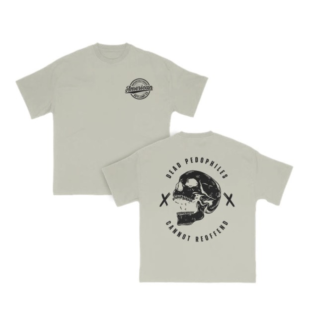 Dead Pedophiles Cannot Re-offend Streetwear Print T-shirt - Warm Grey - US16-18(2XL) - image 5