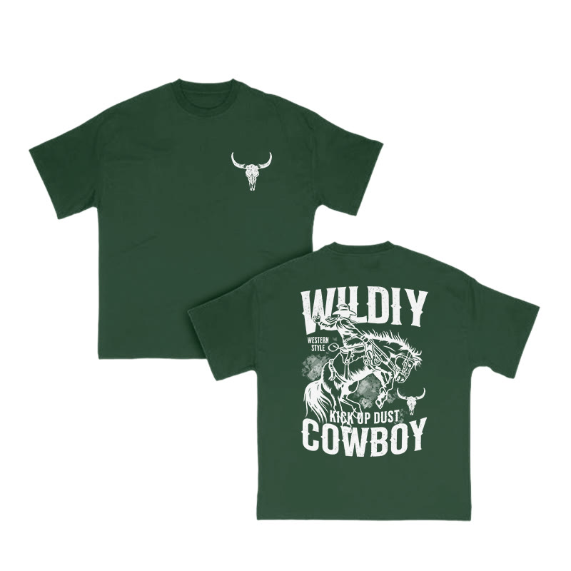 Unisex 100% Cotton WILDIY COWBOY Print T-shirt
