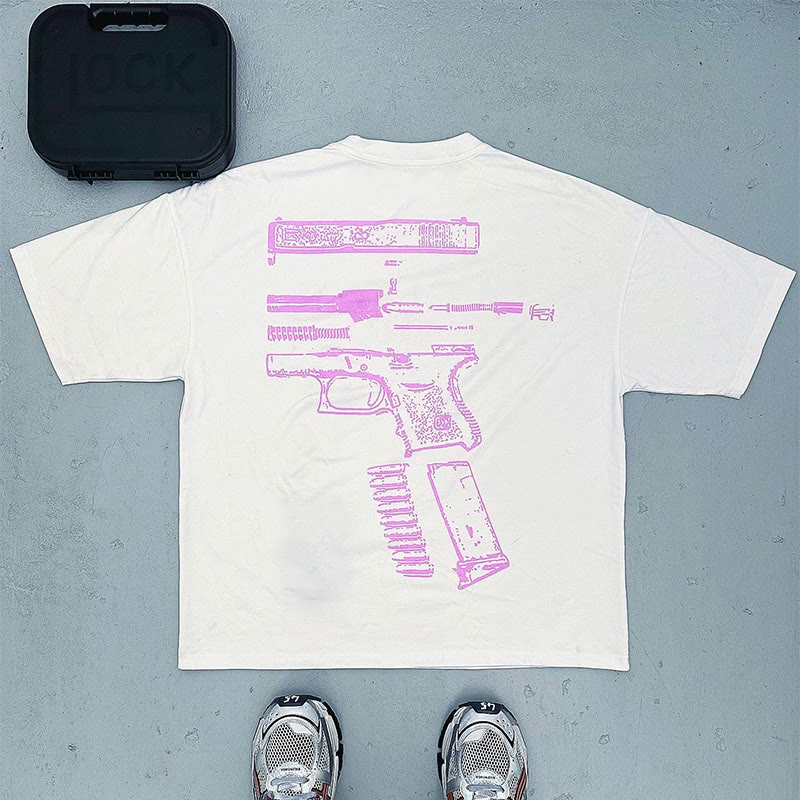 In Glock We Trust Print T-shirt 