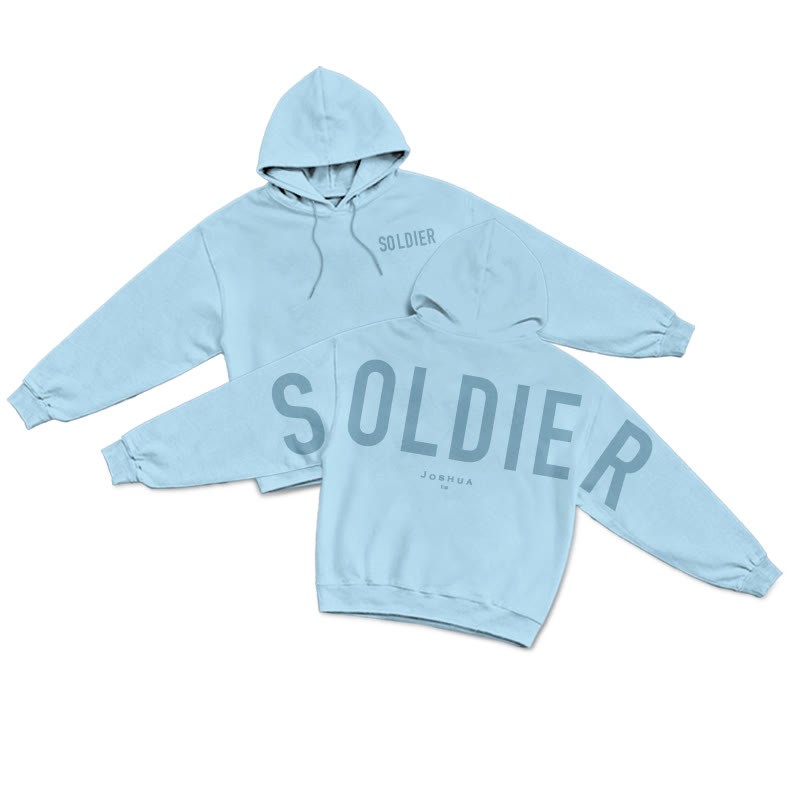 Soldier Joshua 1:9 Print Hoodie - Blue - US16-18(2XL) - image 6