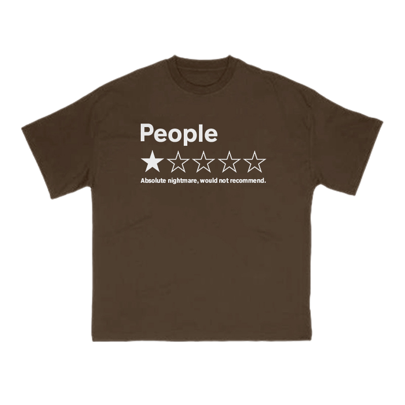 1-Star Bad Review People Meme Print T-shirt - Coffee - US16-18(2XL) - image 6
