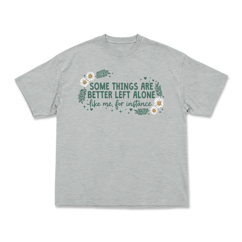 Some Things Are Better Left Alone Graphic T-Shirt - Grey - US16-18(2XL) - image 9