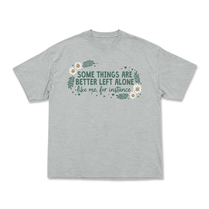 Some Things Are Better Left Alone Graphic T-Shirt - Grey - US16-18(2XL) - image 9