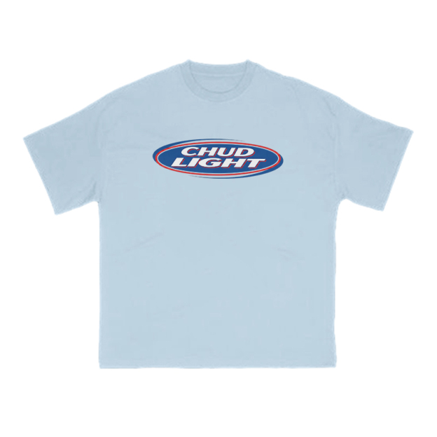 Retro Oval Badge Graphic Print T-Shirt - Light Blue - US16-18(2XL) - image 5