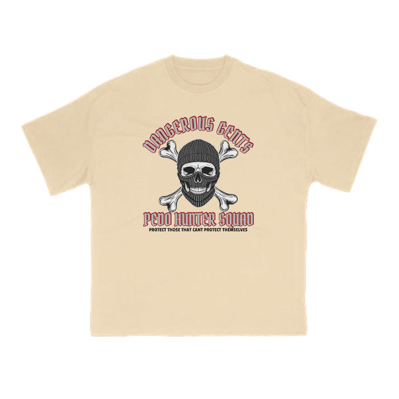 Dangerous Gents Pedo Hunter Squad Print T-shirt - Apricot - US16-18(2XL) - image 5