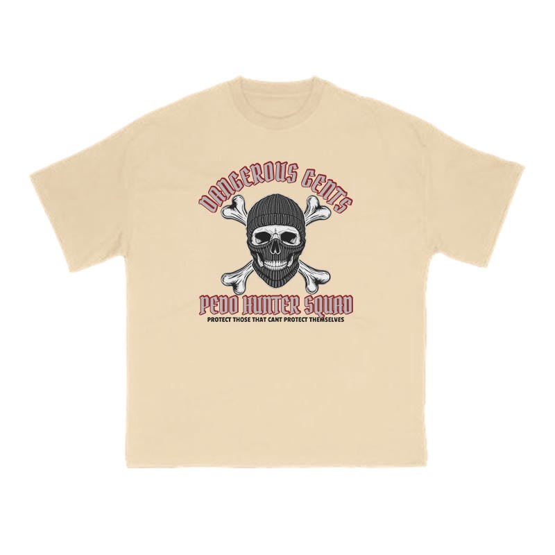 Dangerous Gents Pedo Hunter Squad Print T-shirt - Apricot - US16-18(2XL) - image 5