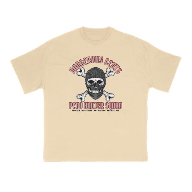 Dangerous Gents Pedo Hunter Squad Print T-shirt - Apricot - US16-18(2XL) - image 5
