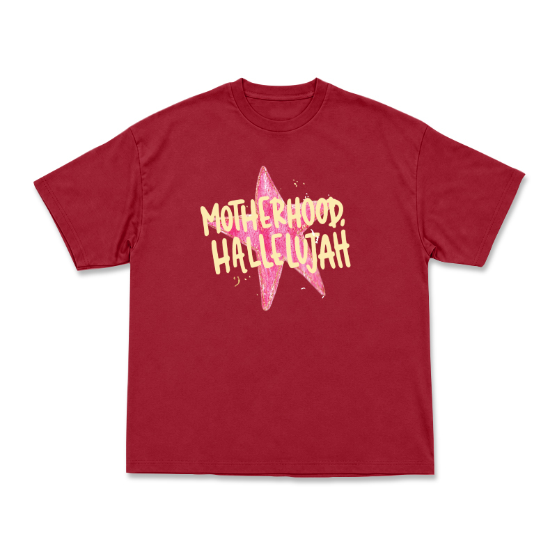 Vintage MOTHERHOOD HALLELUJAH Star Graphic Print T-Shirt - Red - US16-18(2XL) - image 11