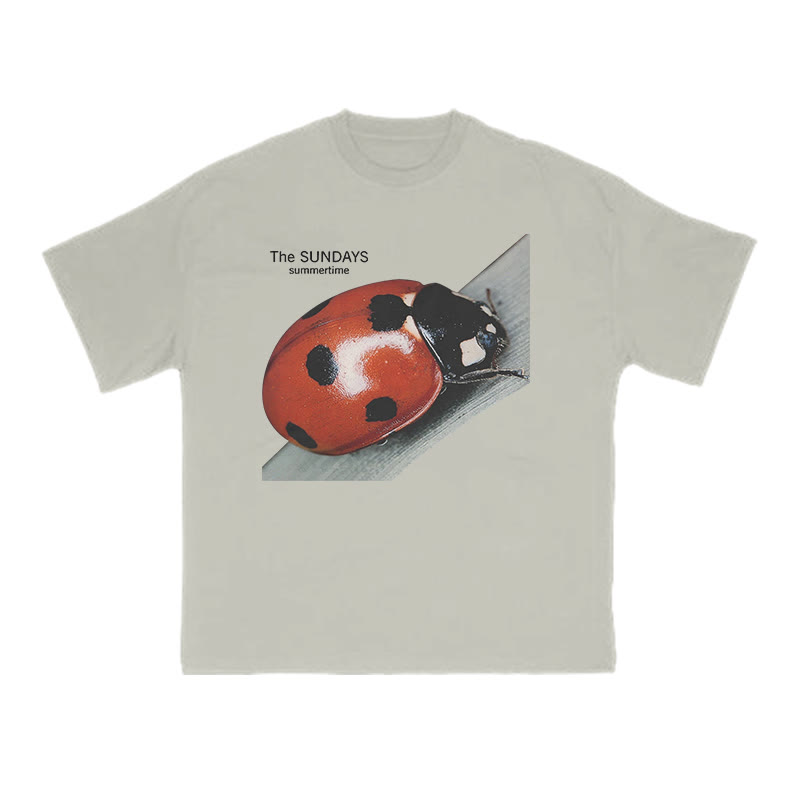 Ladybug Funny Print T-shirt - Warm Grey - US16-18(2XL) - image 4