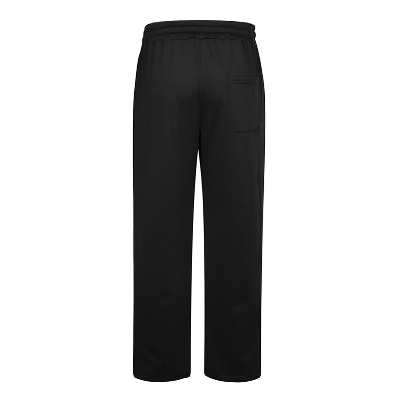 Solid Color Straight Drawstring Casual Sweatpants - image 8