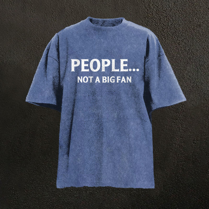 100% Cotton Vikings People... Not A Big Fan Printed Washed T-shirt - Blue - 2XL - image 7