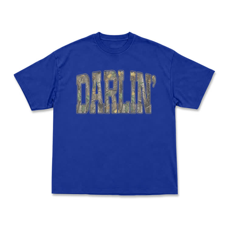 Casual DARLIN' Camo Graphic T-Shirt - Blue - US16-18(2XL) - image 12