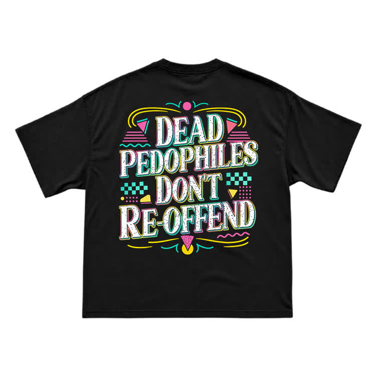Provocative Slogan Back Print Streetwear T-Shirt - Black - US16-18(2XL) - image 3