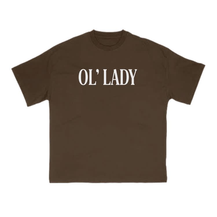Ol' Lady Print T-shirt - Coffee - US16-18(2XL) - image 7