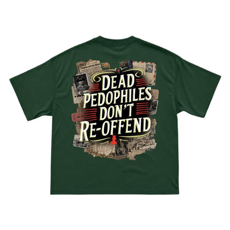 Old Paper Collage Back Design Streetwear T-Shirt - Green - US16-18(2XL) - image 6