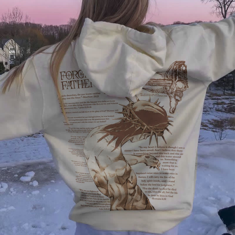 Forgive Them,Father Bible Verses Print Women's Hoodie