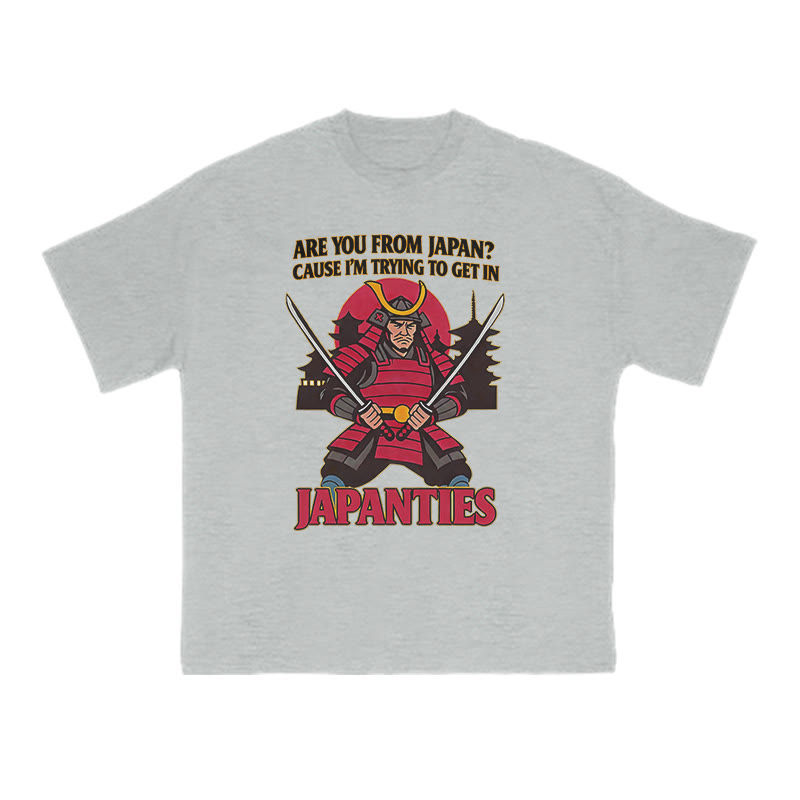 I'm Trying To Get In Japanties Print T-shirt - Grey - US16-18(2XL) - image 3