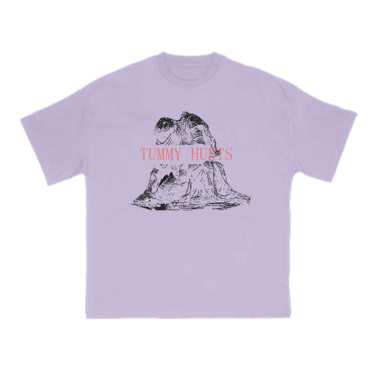 Tummy Hurts Print T-shirt - Purple - US16-18(2XL) - image 9