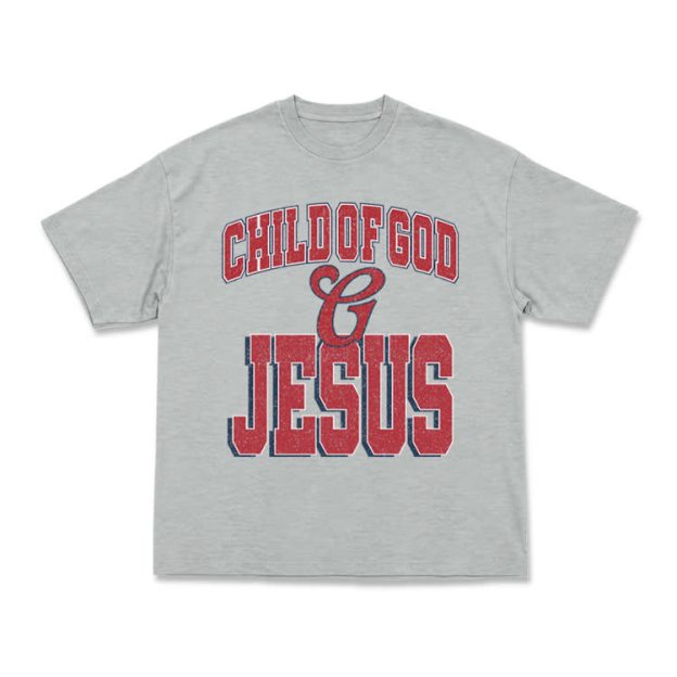 Vintage Child of God and Jesus Graphic T-Shirt - Grey - US16-18(2XL) - image 13