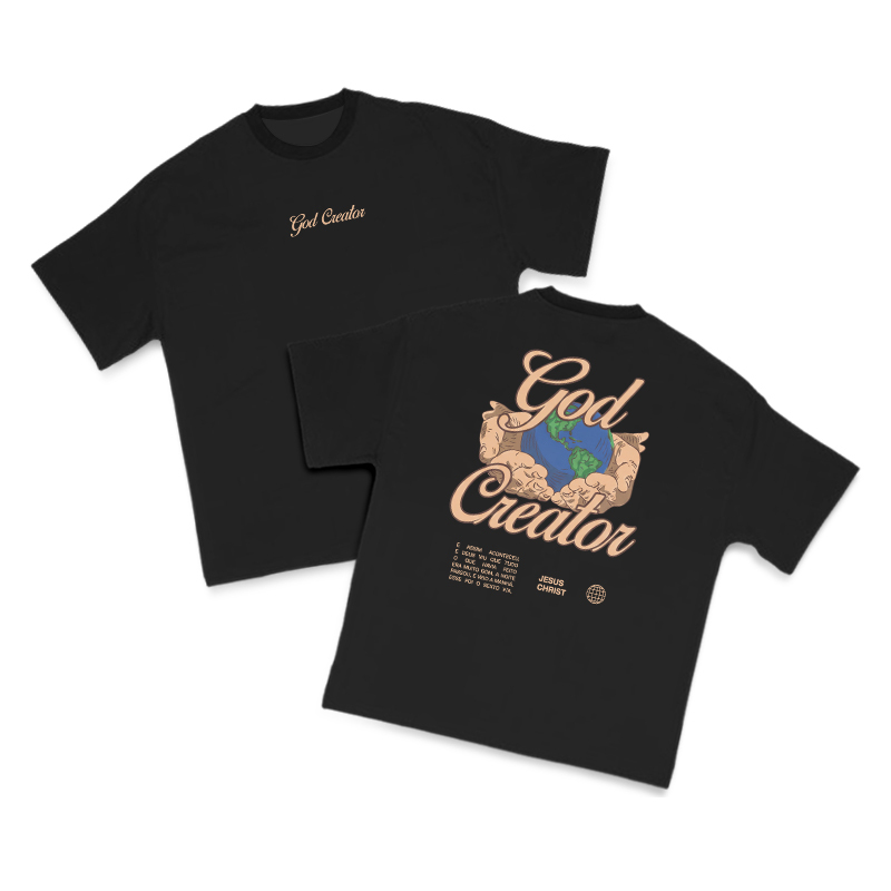 God Creator Print T-shirt - Black - US16-18(2XL) - image 7