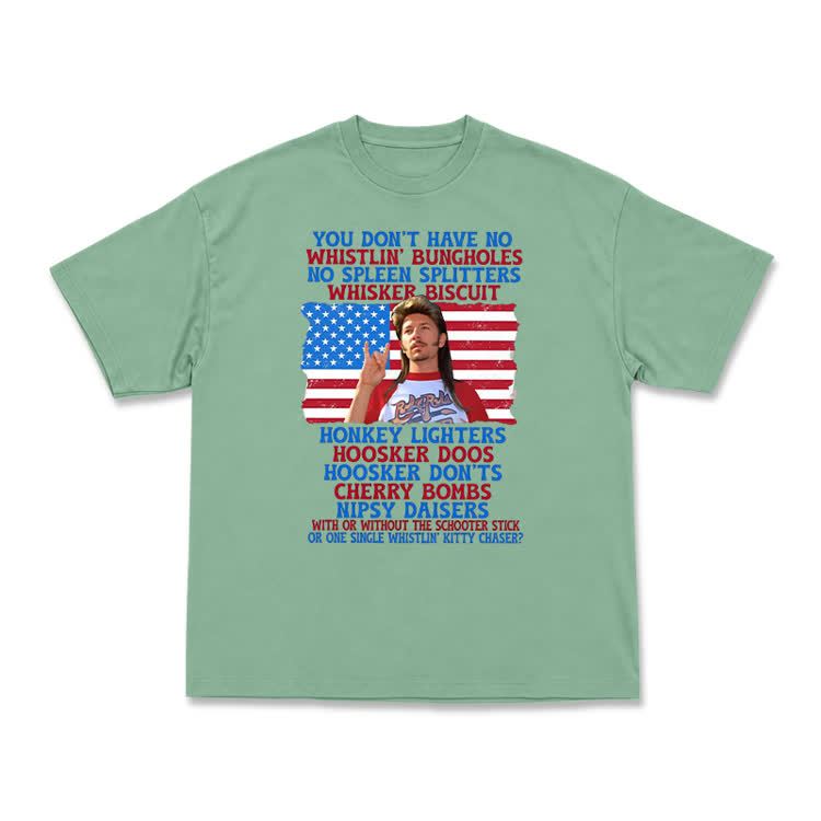 Vintage Patriotic Graphic T-Shirt - Light Green - US16-18(2XL) - image 12