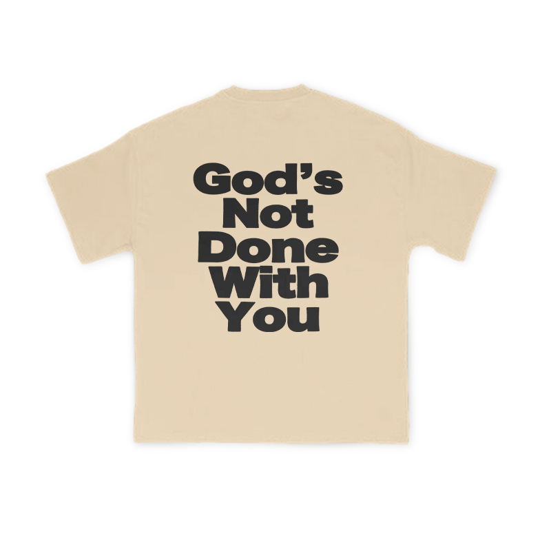 God's Not Done With You Print T-shirt - Apricot - US16-18(2XL) - image 7