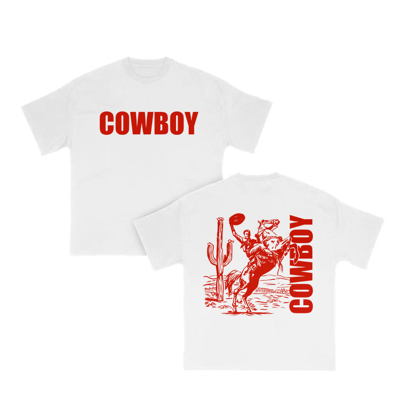 Unisex 100% Cotton COWBOY Print T-shirt