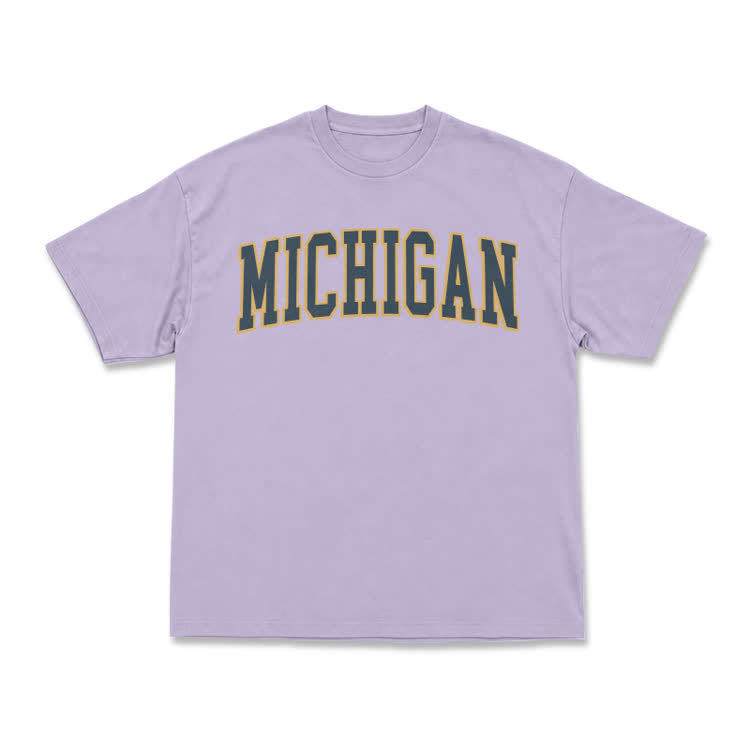 Classic Michigan Varsity Graphic T-Shirt - Purple - US16-18(2XL) - image 8