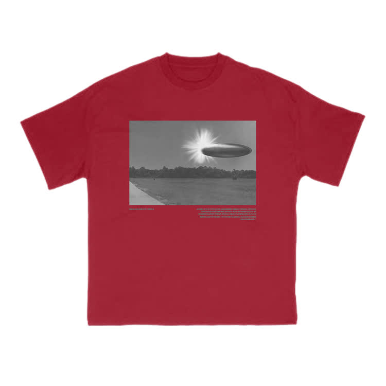 Vintage Sci Fi Photo Graphic T-Shirt - Red - US16-18(2XL) - image 5