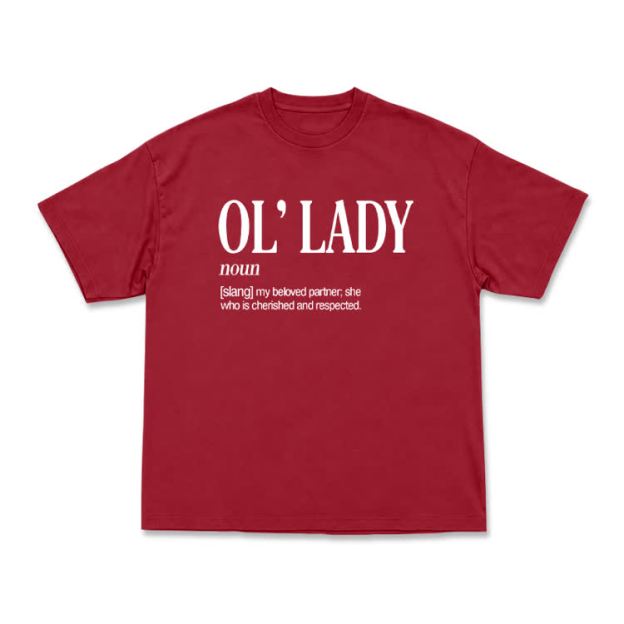 Casual OL' Lady Graphic Round Neck T-Shirt - Red - US16-18(2XL) - image 12