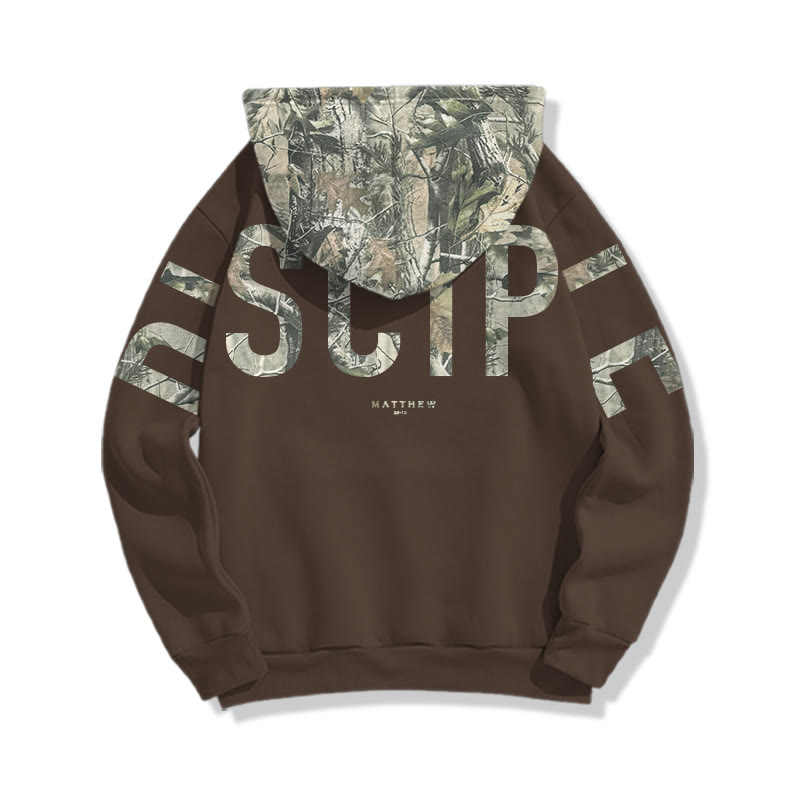 Disciple Matthew 28:19 Dead Leaves Camouflage Print Hoodie - image 7