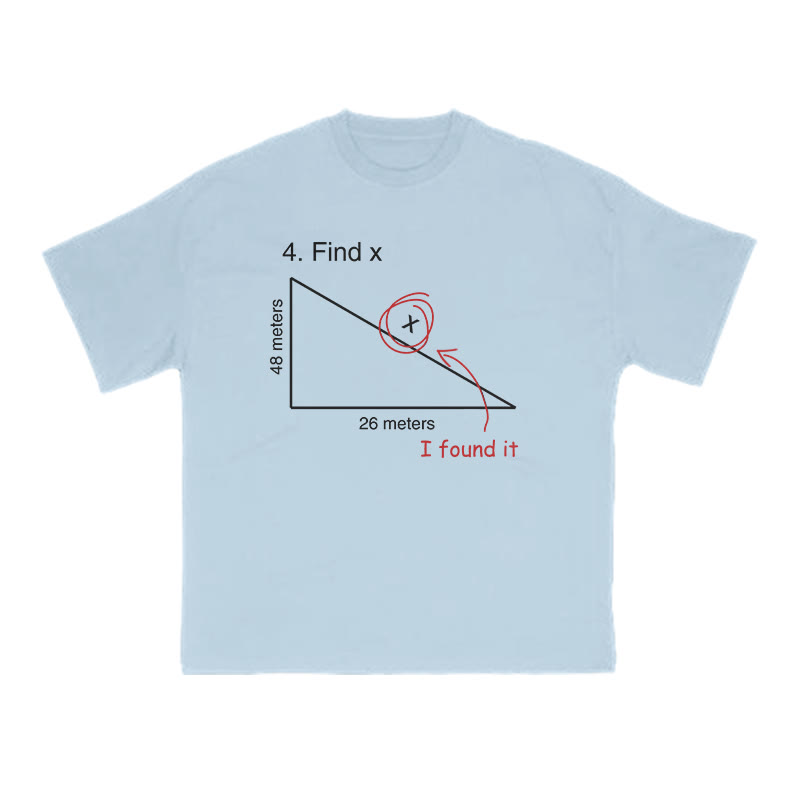 Find X Print T-shirt - Light Blue - US16-18(2XL) - image 9