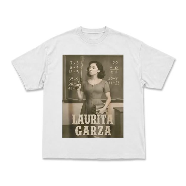 Vintage Laurita Garza Graphic Print T-shirt - White - US16-18(2XL) - image 8