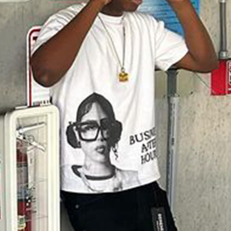 100% Cotton Street Style Business After Hours Keep Fashion Weird Print T-shirt