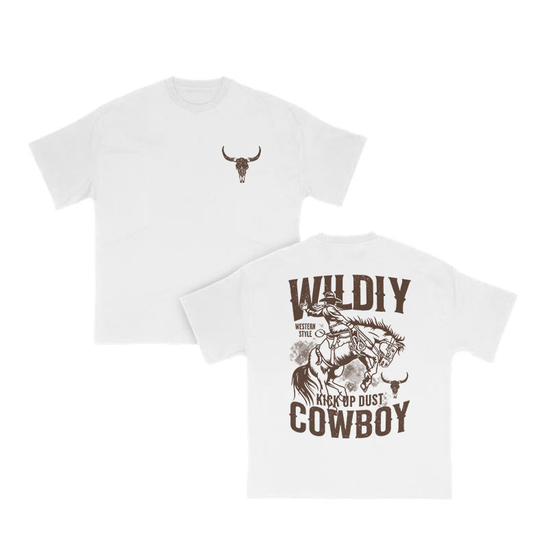 Unisex 100% Cotton WILDIY COWBOY Print T-shirt