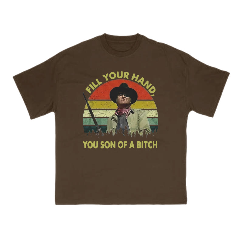 Fill Your Hand Print Classic Lines T-shirt - Coffee - US16-18(2XL) - image 6