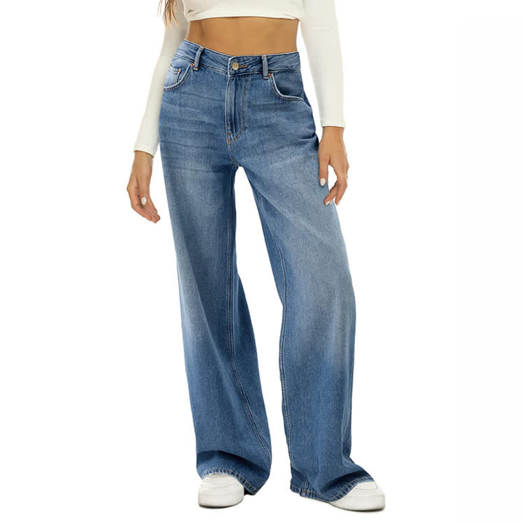 Women's Wide Leg Classic Jeans - image 7