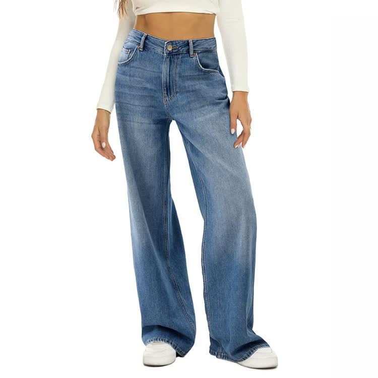 Women's Wide Leg Classic Jeans - image 7