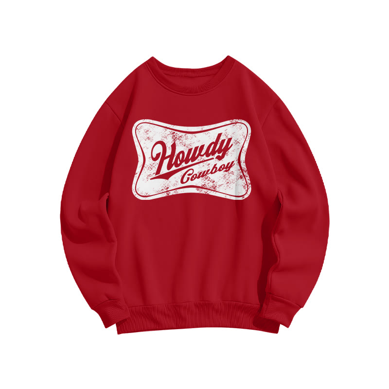 Howdy Cowboy Print Sweatshirt - Red - US16-18(2XL) - image 6