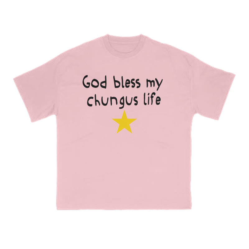 God Bless My Chungus Life Print T-shirt - Pink - US16-18(2XL) - image 9