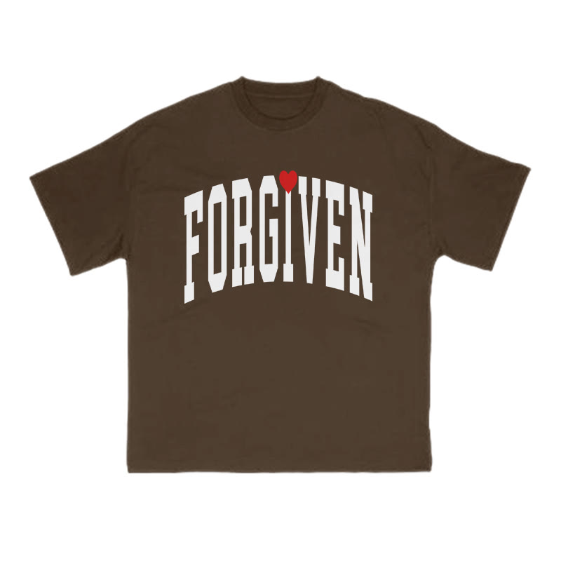 Forgiven Valentine's Day Print T-shirt - Coffee - US16-18(2XL) - image 8