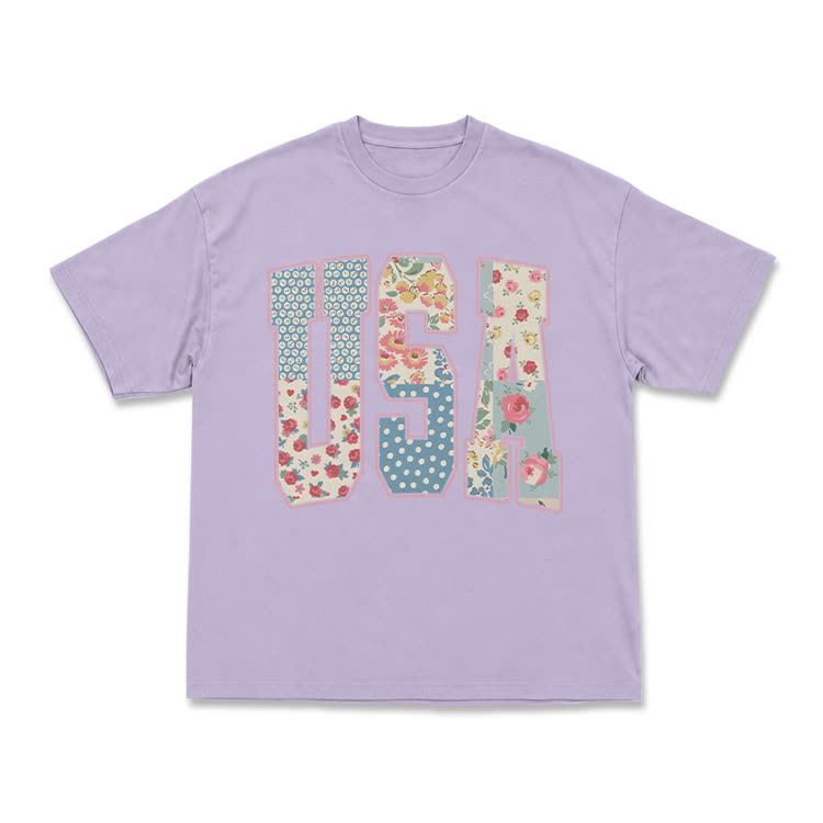 USA Creative Arts Print T-Shirt - Vacation - Purple - US16-18(2XL) - image 12