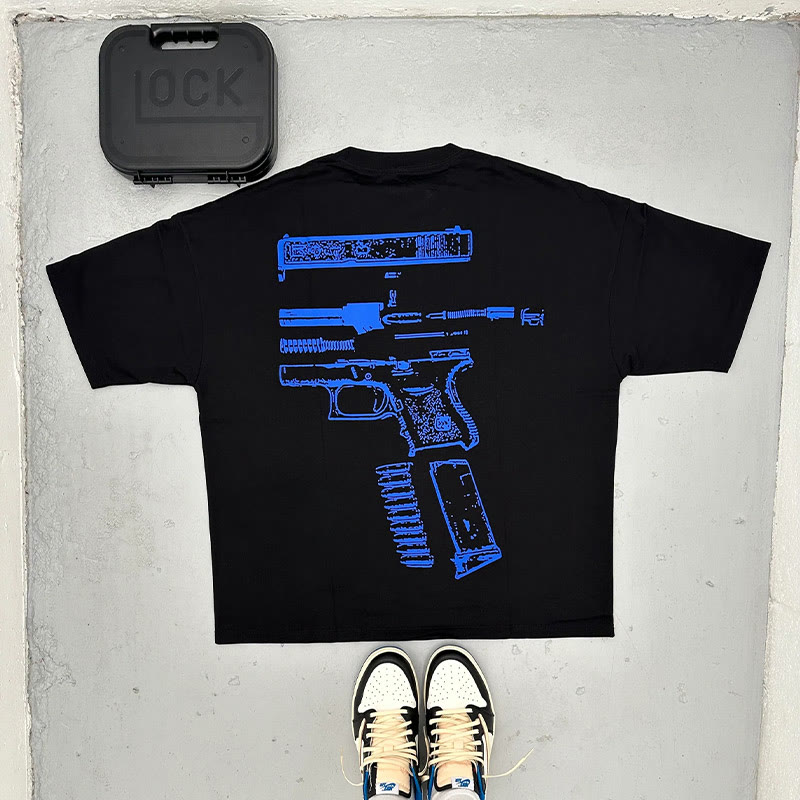 In Glock We Trust Print T-shirt 